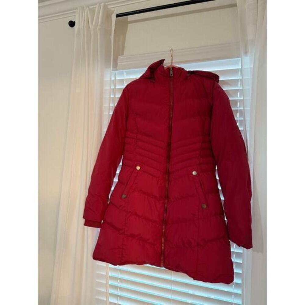 Burgandy Women Coat Fur hoodie